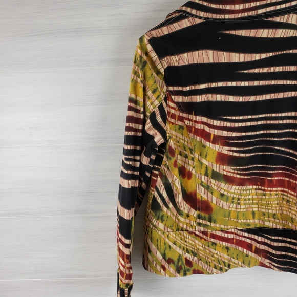 Draper's & Damon's Zip Animal Print Blazer Jacket - Picture 10 of 11